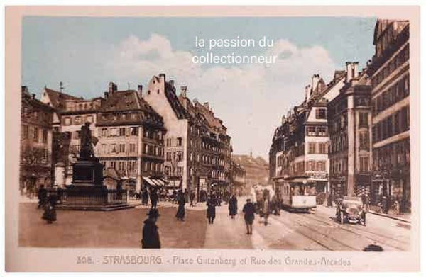 Strasbourg place gutenberg et rue des grandes arcades