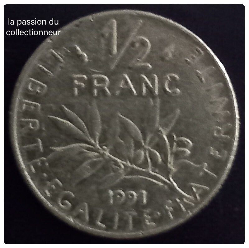 1/2 franc semeuse année 1991