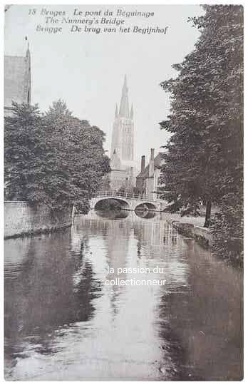 Carte postale de bruges le pont du béguinage