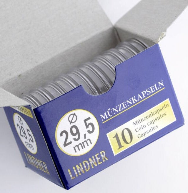 10 capsules pour monnaies diamètre 29,5mm