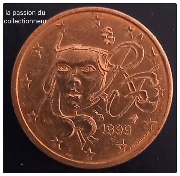 2 centimes d'euro de France année 1999