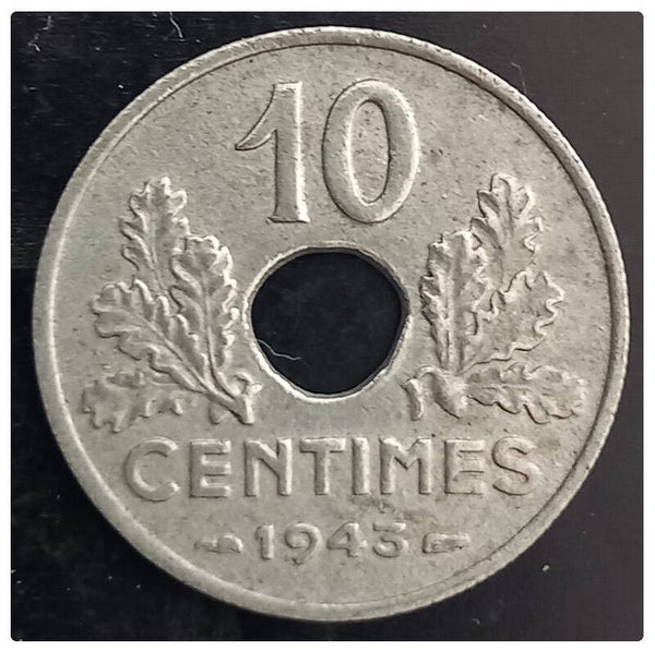 10 centimes état français année 1943