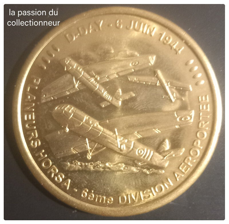 Médaille souvenir du D Day 6 juin 1944 planeurs horsa 6eme division aeroportée