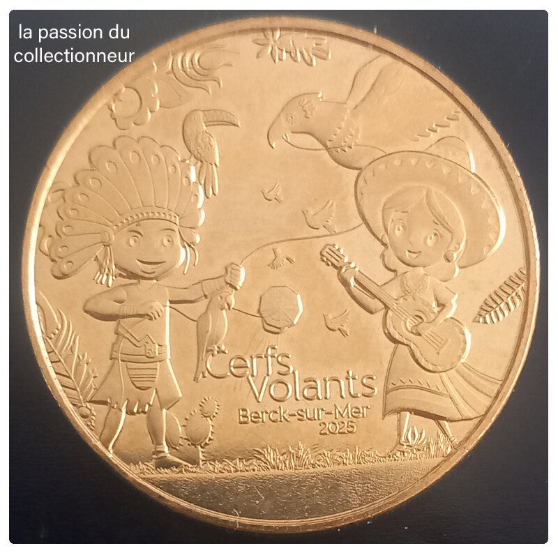 Jeton de la monnaie de Paris cerfs volants Berck sur Mer année 2025