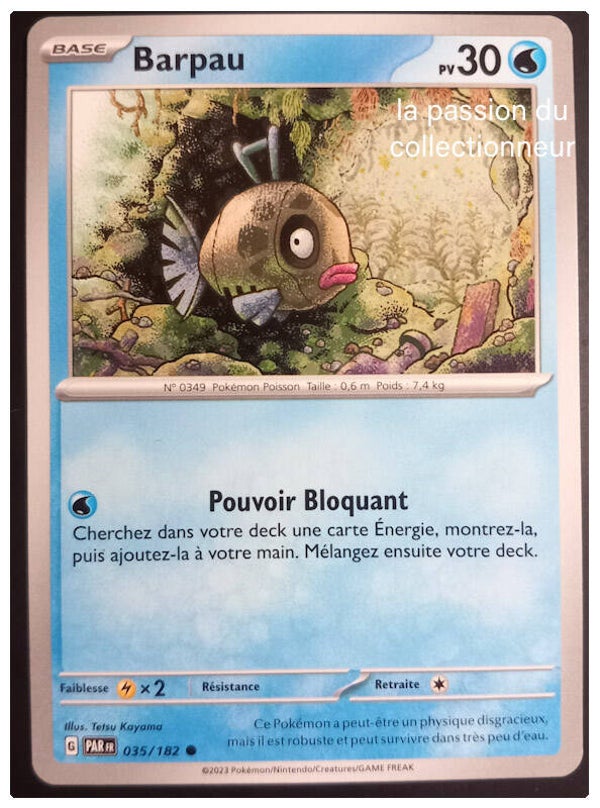 Carte pokemon commune classique de Barpau