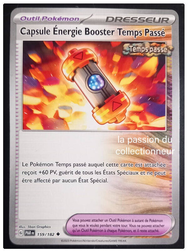 Carte pokemon peu commune classique de capsule énergie booster temps passé