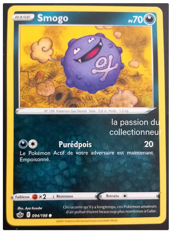 Carte pokemon commune classique de Smogo
