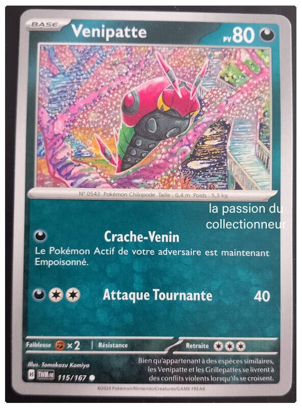 Carte pokemon commune classique de Venipatte