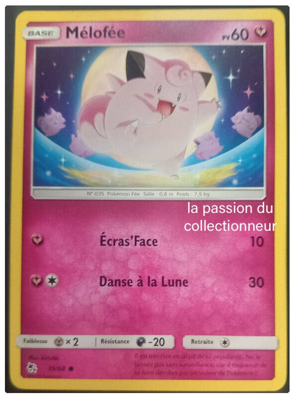 Carte pokemon commune classique de Mélofée 39/68