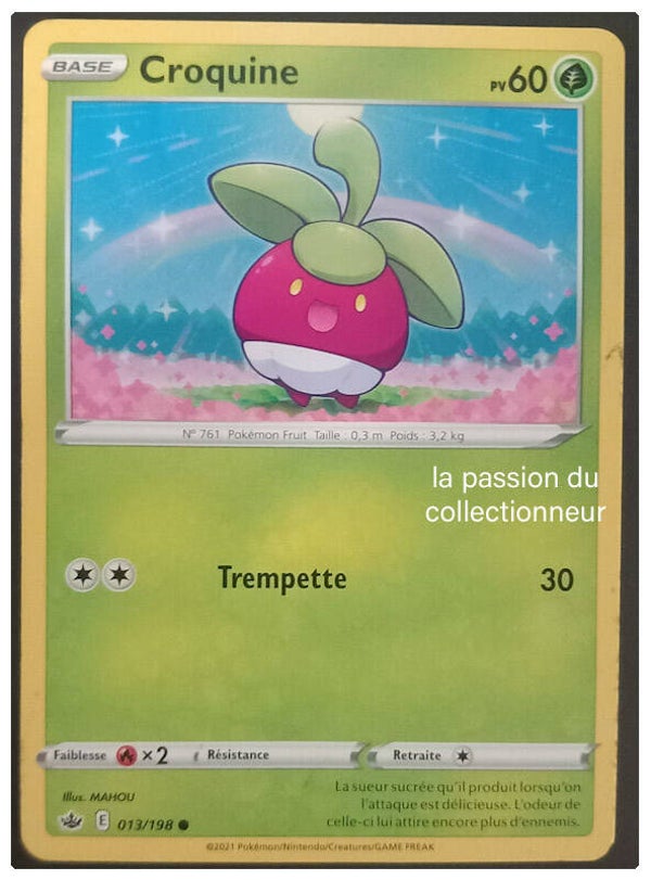 Carte pokemon commune classique de Croquine