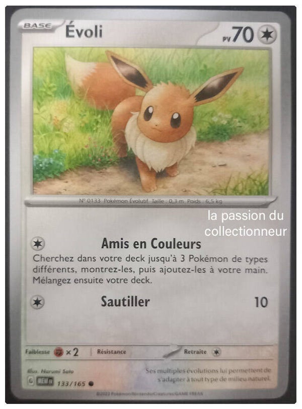 Carte pokemon commune classique de Évolie