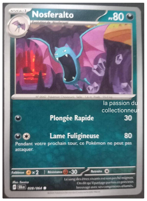 Carte pokemon commune classique de Nosferalto