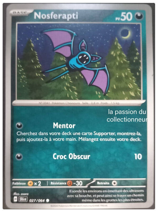 Carte pokemon commune classique de Nosferapti