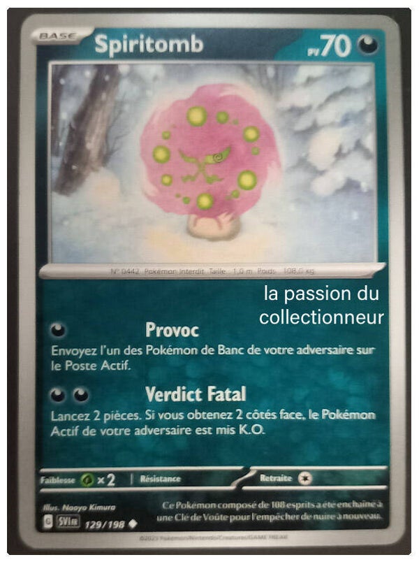 Carte pokemon peu commune classique de Spiritomb