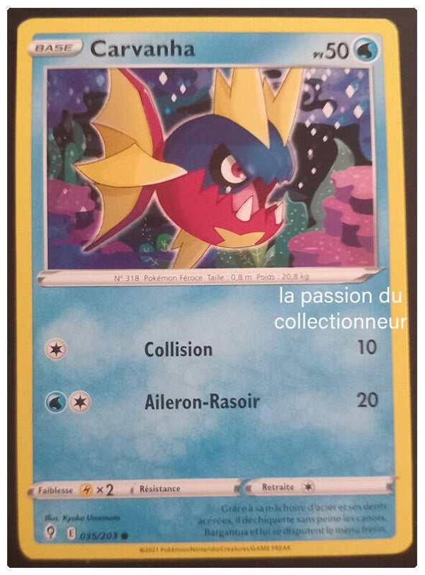 Carte pokemon commune classique de Carvanha