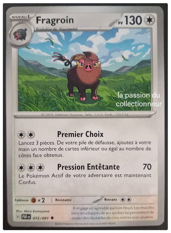 Carte pokemon peu commune classique de Fragroin