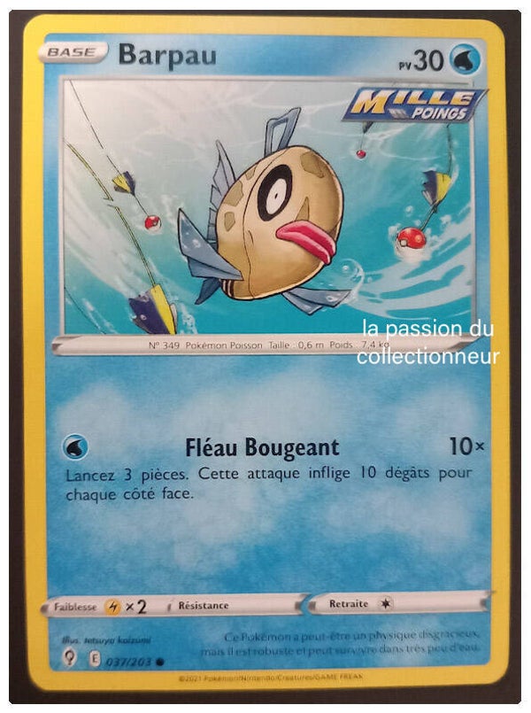 Carte pokemon commune classique de Barpau