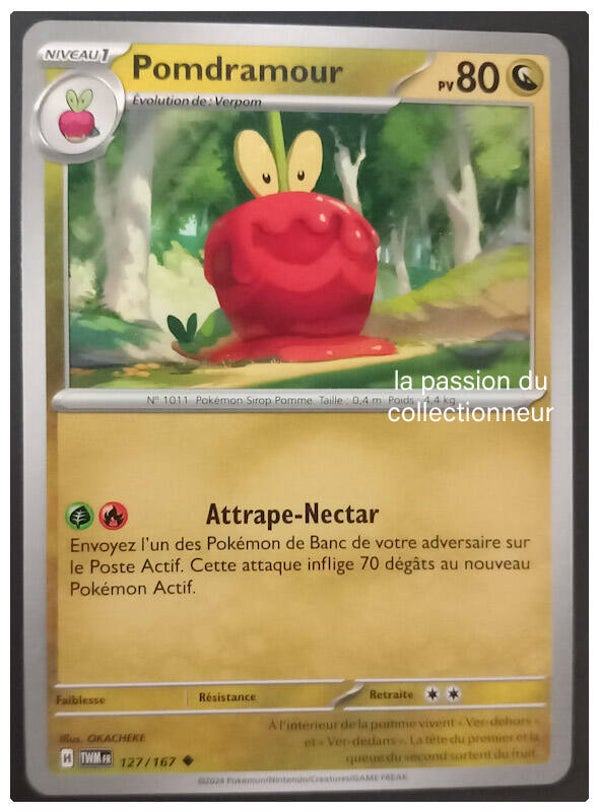 Carte pokemon peu commune classique de Pomdramour