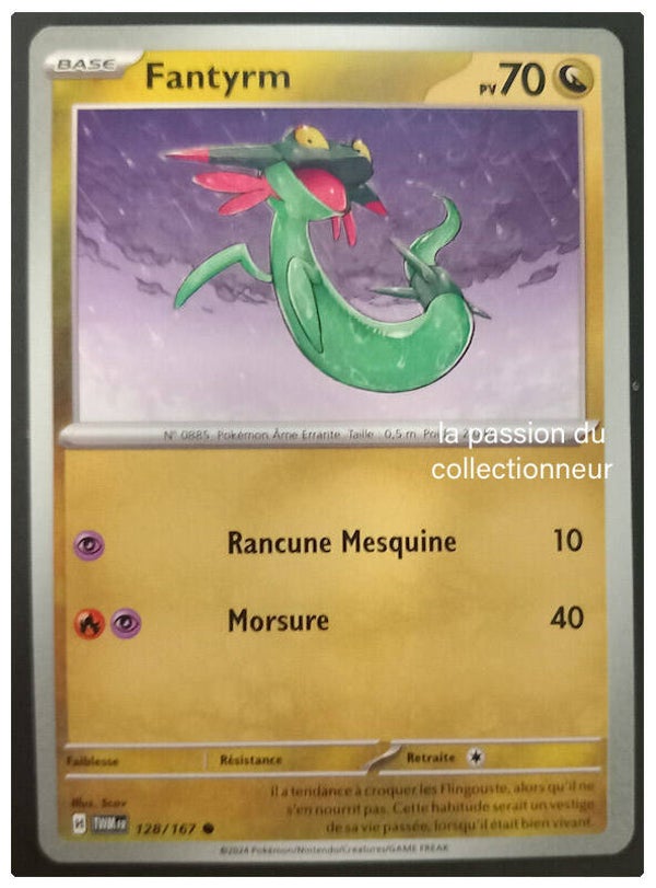 Carte pokemon commune classique de Fantyrm 128/167