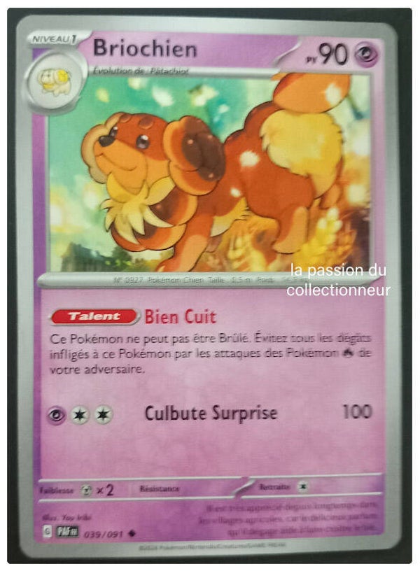 Carte pokemon peu commune classique de Briochien 039/091