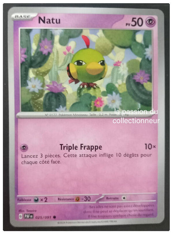 Carte pokemon commune classique de Natu 025/091