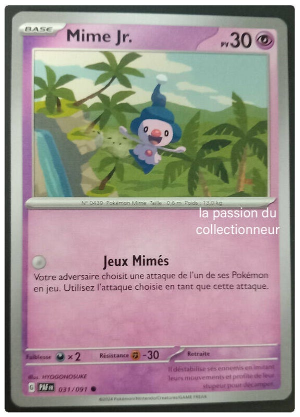 Carte pokemon commune classique de Mime Jr 031/091