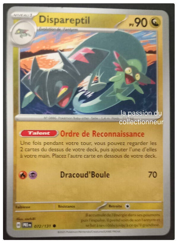 Carte pokemon commune classique de Dispareptil 072/131