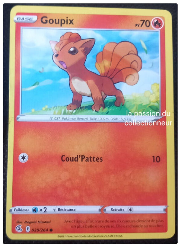 Carte pokemon commune classique de Goupix 029/264