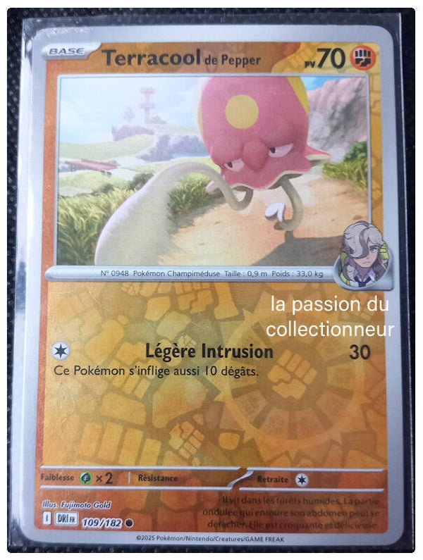 Carte pokémon holographiques et reverses de Terracool 109/182