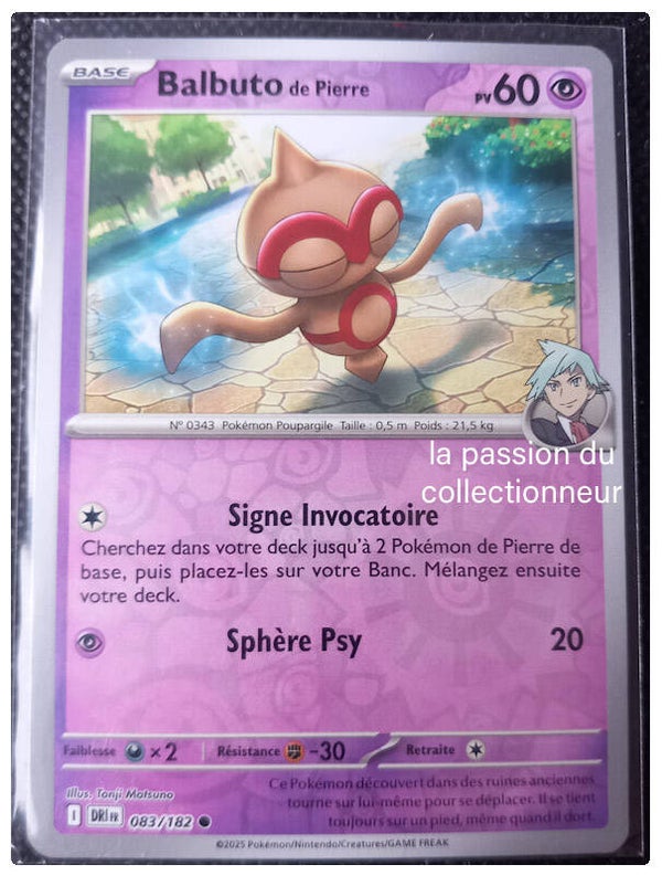 Carte pokémon holographiques et reverses de Balbuto 083/182