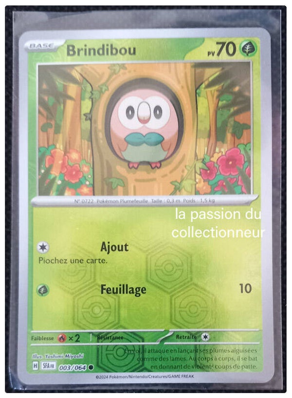 Carte pokémon holographiques et reverses de Brindibou 003/064