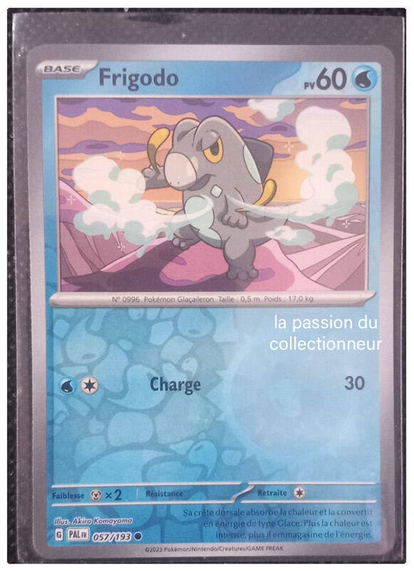 Carte pokémon holographiques et reverses de Frigodo 057/193