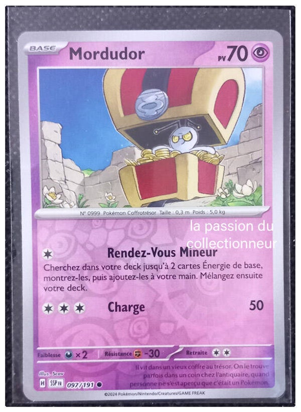 Carte pokémon holographiques et reverses de Mordudor 097/191