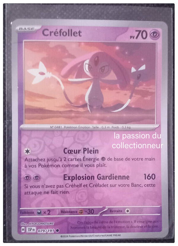 Carte pokémon holographiques et reverses de Créfollet 079/191