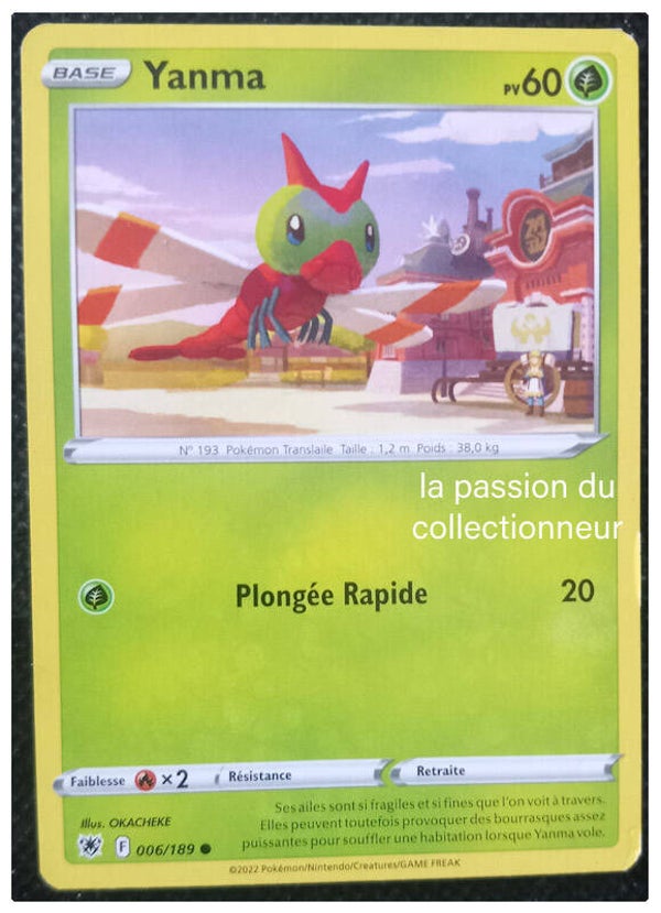 Carte pokémon commune classique de Yanma 006/189