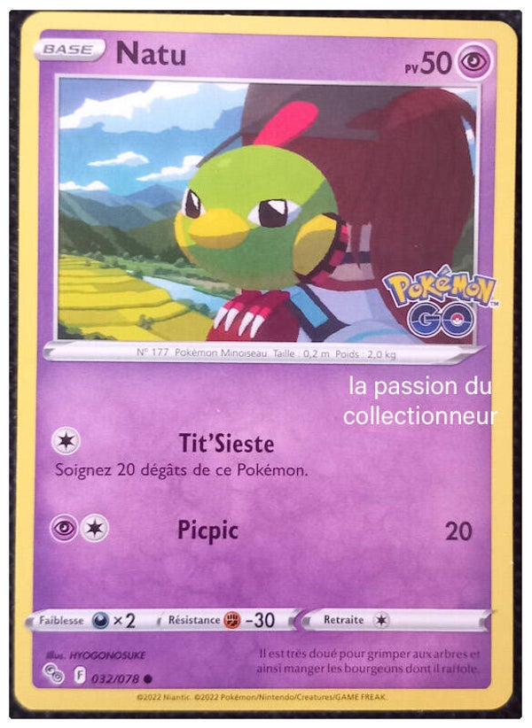 Carte pokémon commune classique de Natu 032/078