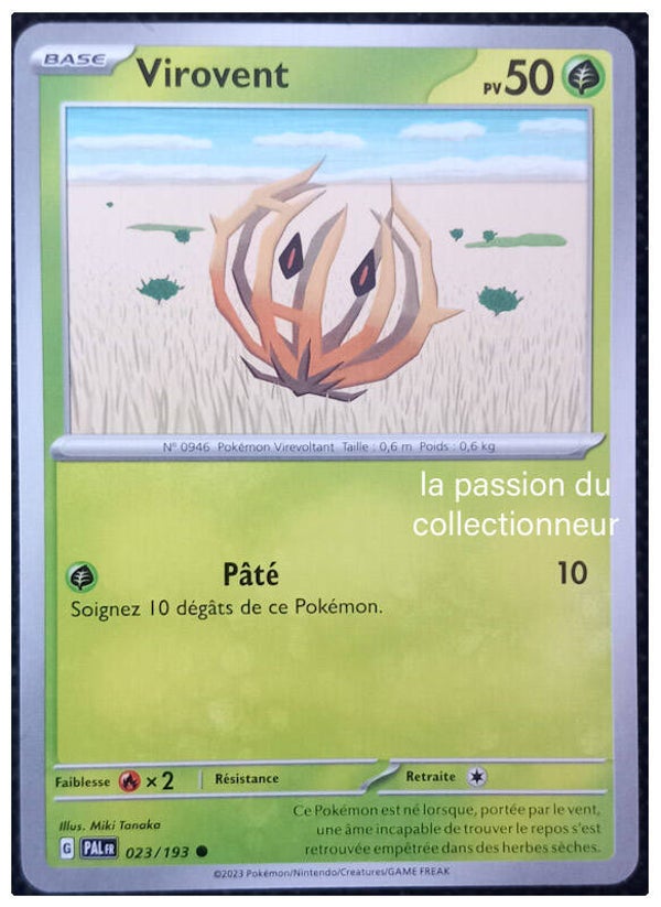 Carte pokémon commune classique de Virovent 023/193