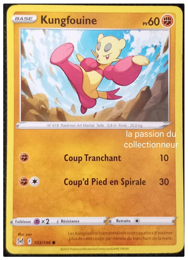 Carte pokémon commune classique de Kungfouine 103/196