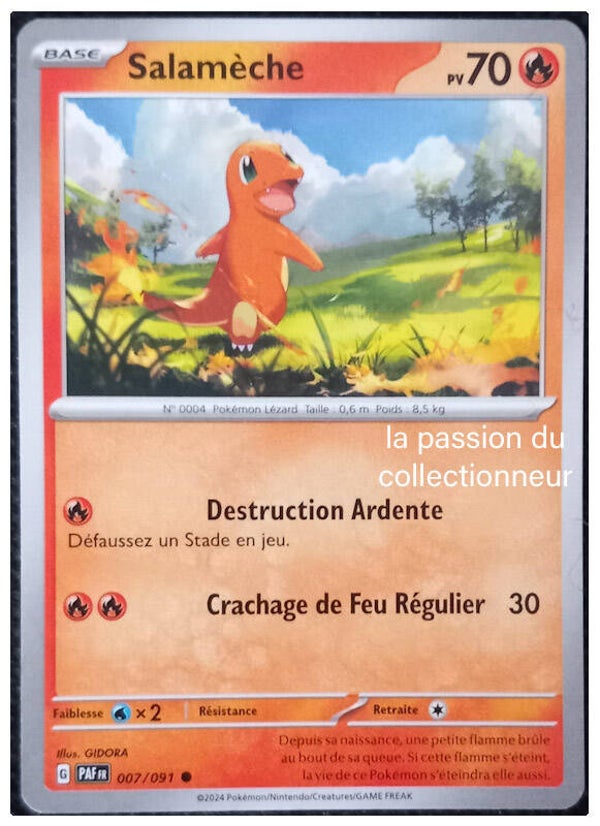 Carte pokémon commune classique de Salaméche 007/091