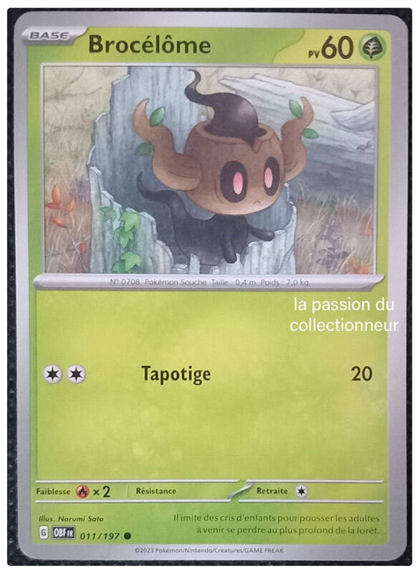 Carte pokémon commune classique de Brocélôme 011/197