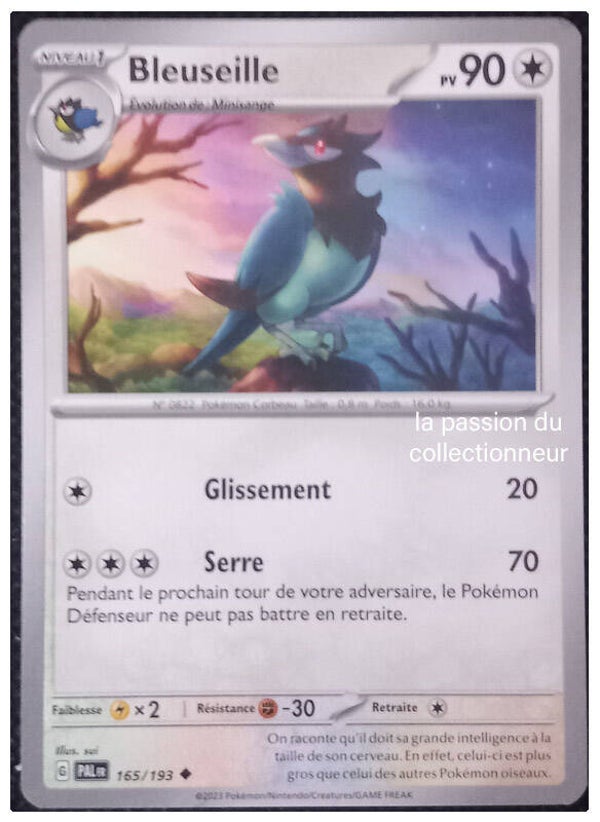 Carte pokémon peu commune classique de Bleuseille 165/193