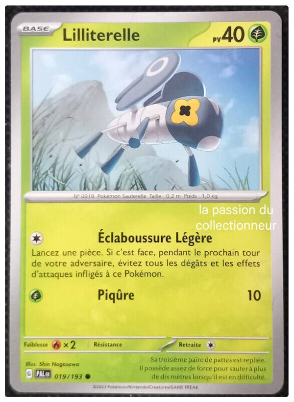 Carte pokémon commune classique de Lilliterelle 019/193