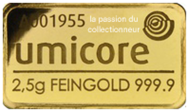 Lingot de 2,5 grammes or