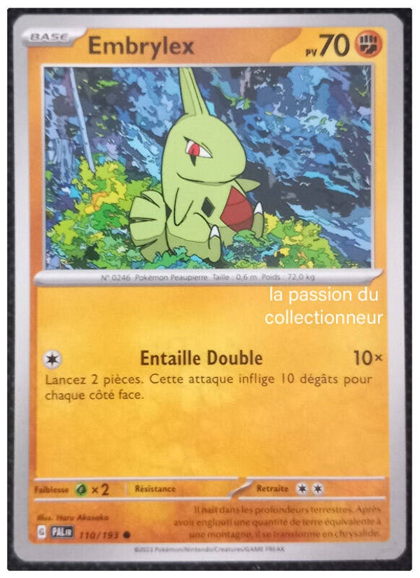 Carte pokémon commune classique de Embrylex 110/193