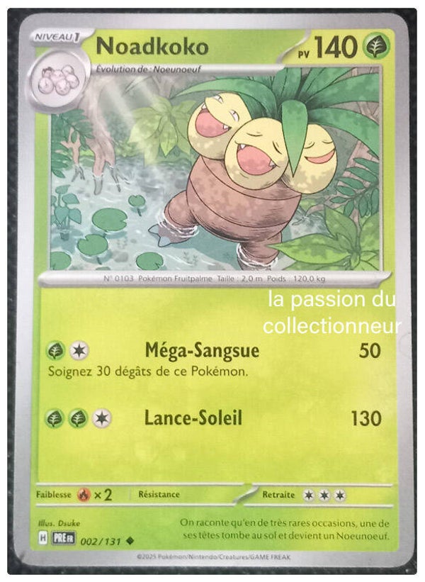 Carte pokémon peu commune classique de Noadkoko 002/131