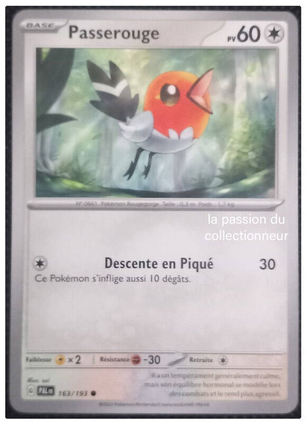 Carte pokémon commune classique de Passerouge 163/193