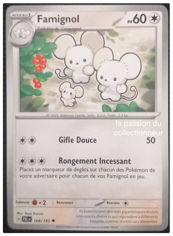 Carte pokémon commune classique de Famignol 168/193