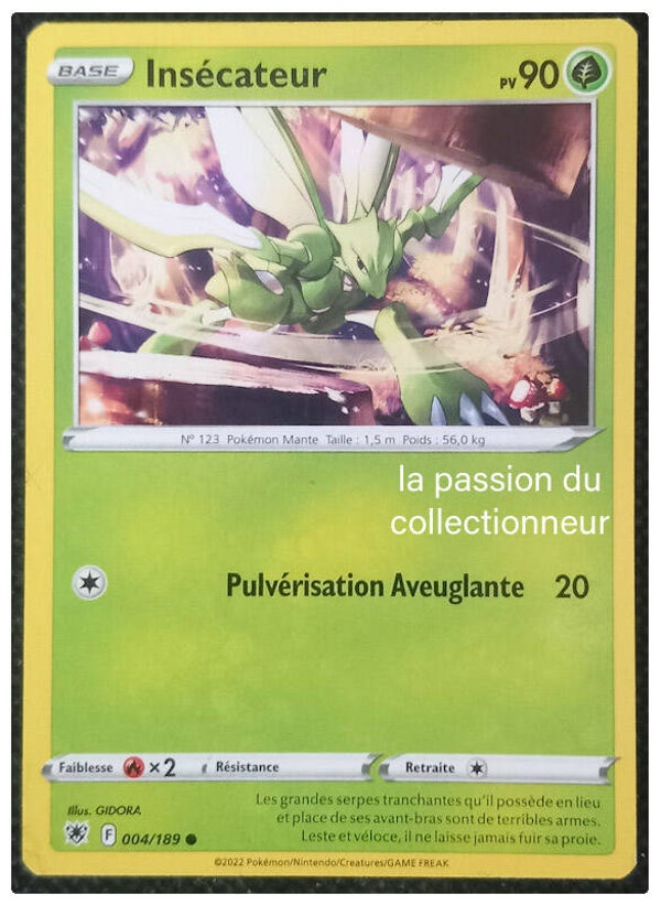 Carte pokémon commune classique de Insécateur 004/189