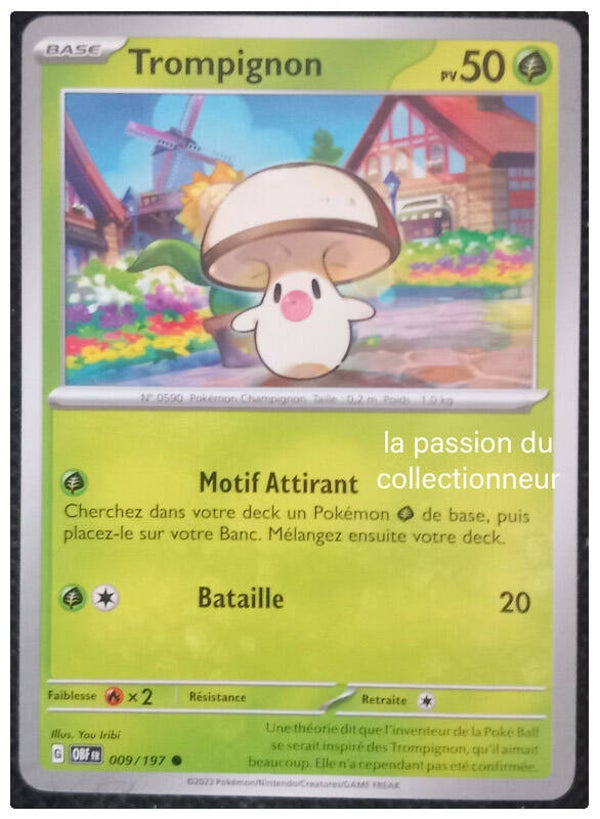 Carte pokémon commune classique de Trompignon 009/197