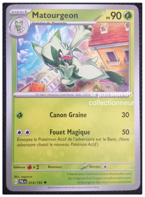 Carte pokémon peu commune classique de Matourgeon 014/193